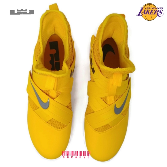 Nike Lebron Soldier XII 12 TB Promo LA Lakers Gold - Picture 5 of 8